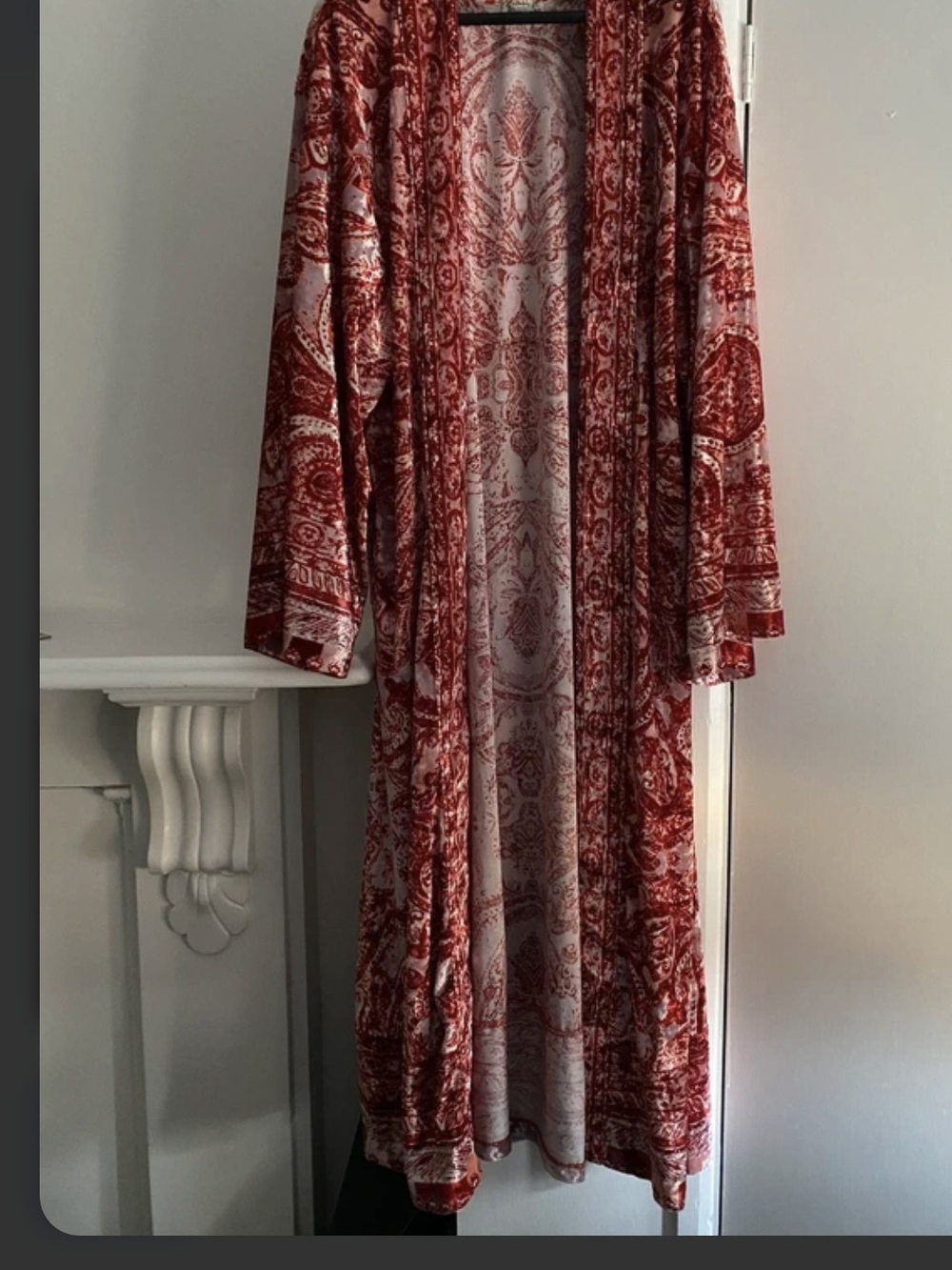 Free People RARE velvet duster kimono L New Without Tags